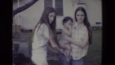 San Antonio Texas (1982): Family Of Sisters Hanging Out In The Yard