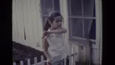 San Antonio Texas (1982): Happy Girl Smiling And Waving At Camera
