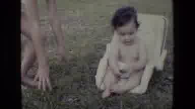 San Antonio Texas (1982): Baby Have Some Fun With His Family In The Backyard