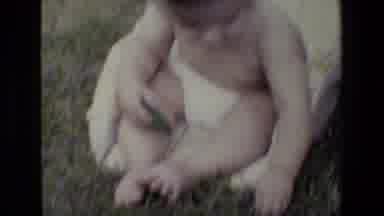 San Antonio Texas (1982): Chubby Baby Pulls The Grass