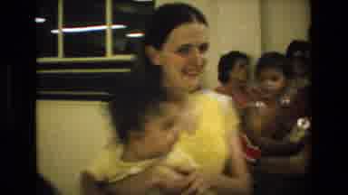 San Antonio Texas (1982): Mama And Baby At Gathering