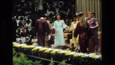 Lansing Michigan (1983): Students Walking Across The Stage And Being Handed Their