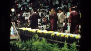 Lansing Michigan (1983): Graduation Class Walking Across Stage With Audience