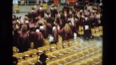 Lansing Michigan (1983): Students Attending Graduation Wearing Traditional Robes