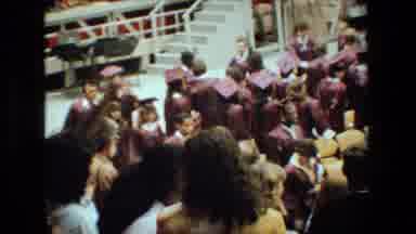 LANSING MICHIGAN-1983: Graduation Ceremony In Maroon