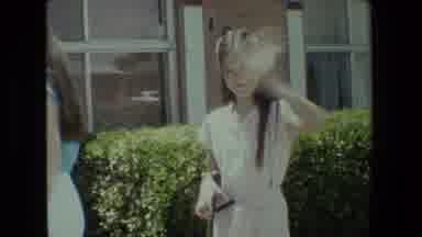 Lansing Michigan (1983): Friends Waving To The Camera Outside Of Building