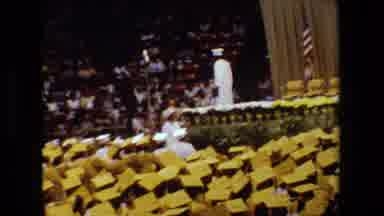 Lansing Michigan (1983): Graduation Accepting Diploma Wearing Cap And Gown