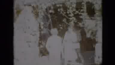 Pennsylvania USA (1958): A Woman Walks In Front Of A Tree And Gets Greeted By
