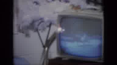 Philadelphia Pennsylvania USA (1964): Grandmother Watching Television Surrounded