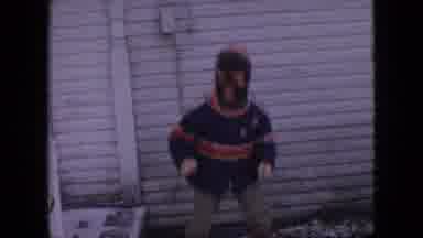 Philadelphia Pennsylvania USA (1964): Child Stamps Foot Wearing Balaclava Wellies