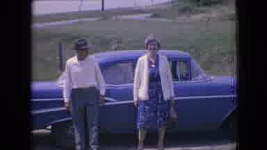 Philadelphia Pennsylvania USA (1964): Grandparents With Dog And Blue