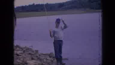 Philadelphia Pennsylvania USA (1964): Family Fishing By The Lake On A Beautiful