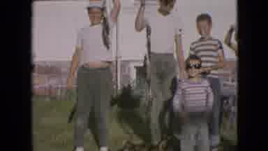 Philadelphia Pennsylvania USA (1964): Boys Outside Holding Fish