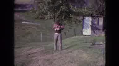 Philadelphia Pennsylvania USA (1964): Vintage Footage Of Man Standing In Yard, Boy