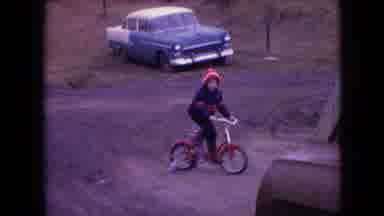 Philadelphia Pennsylvania USA (1964): Boy On Bike With Airplane Overhead