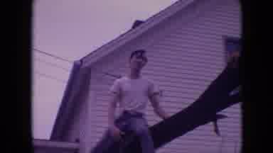 Philadelphia Pennsylvania USA (1964): Lucky Escape As Man Sits