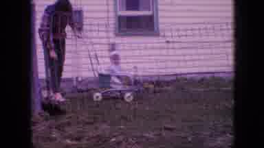 Philadelphia Pennsylvania USA (1964): Mother With Daughter In A Rideable Toy Car