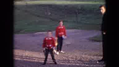 Philadelphia Pennsylvania USA (1964): Two Sons Playing Outdoors With Father
