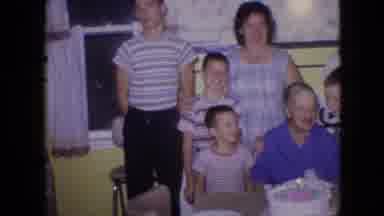 Philadelphia Pennsylvania USA (1964): Family Gathering Around A Cake