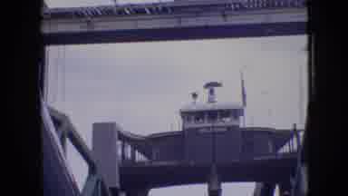 Philadelphia Pennsylvania USA (1964): Boat Leaving Dock