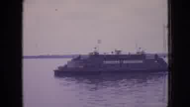 Philadelphia Pennsylvania USA (1964): Huge Boat Floating Water White Yacht