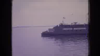 Philadelphia Pennsylvania USA (1964): Boat Water Moving Ocean Blue White