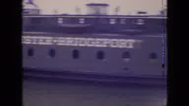 Philadelphia Pennsylvania USA (1964): Boat Leaving Dock