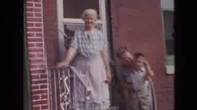 Philadelphia Pennsylvania USA (1964): Grandmother Waves Goodbye