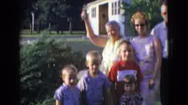 New Jersey USA (1965): Family Waving Somewhere