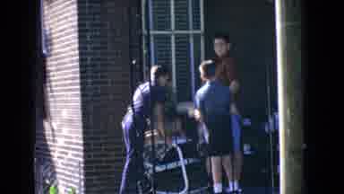 New Jersey USA (1965): A Group Of Boys Playing On The Front Porch