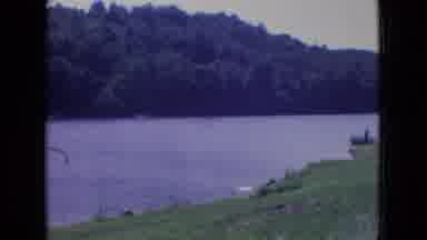 New Jersey USA (1965): View Of The Opposite Hillside Of A Lake Or River