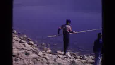 New Jersey USA (1965): Boys Fishing On The Lake On A Sunny Day