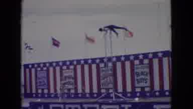 New Jersey USA (1965): Red, White And Blue Event Stand Near The Ocean With A Horse