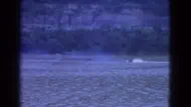 New Jersey USA (1965): Two Speedboats Racing Across The Water