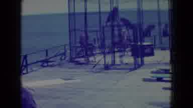 New Jersey USA (1965): A Cage With Tigers Being Trained By The Sea
