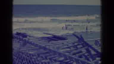 New Jersey USA (1965): Watching The Waves Rolling Over The Beach