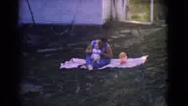 New Jersey USA (1965): Vintage Video Of Well Dressed Woman On Blanket In Front Of