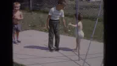 New Jersey USA (1965): Big Brother Walking With Little Sister