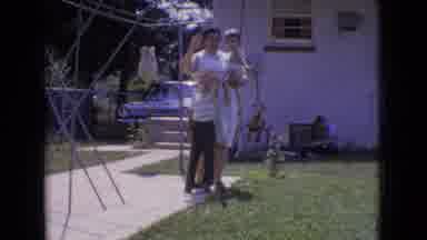 New Jersey USA (1965): Family Waving Somewhere