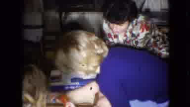 Athens Ohio USA (1966): Mother Dressed In Blue Helping Her Daughter With Homework