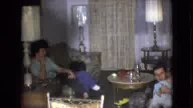 Athens Ohio USA (1966): The Family Enjoying Time Together In The Living Room Of