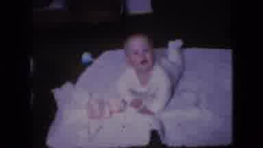 Athens Ohio USA (1966): Baby Laying Down On A Blanket While Being Video Recorded