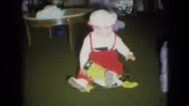 Athens Ohio USA (1966): Baby Playing On Carpet Floor