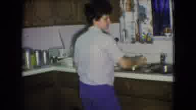 Athens Ohio USA (1966): Cleaning Boy Kitchen