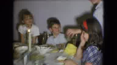 Athens Ohio USA (1966): Children Gathering At The Dinner Table For A Special Day