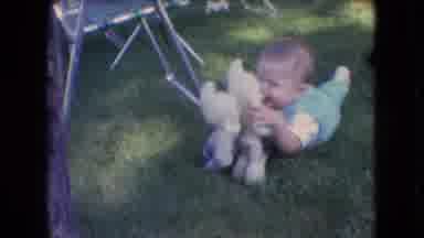 Athens Ohio USA (1966): Baby Playing In The Grass