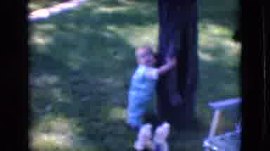 Athens Ohio USA (1966): Baby Hugging Tree