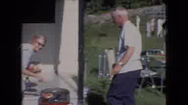 Athens Ohio USA (1966): Elderly Couple Recording A Meal Preparation Using A
