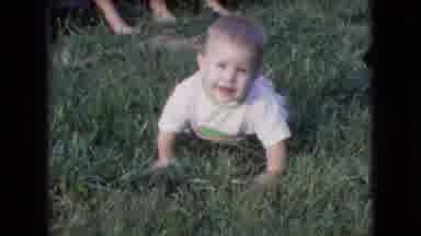Athens Ohio USA (1966): Baby's First Time Crawling In The Grass