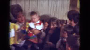 Athens Ohio USA (1966): People Looking At Baby Clothes In Old Found Footage Film